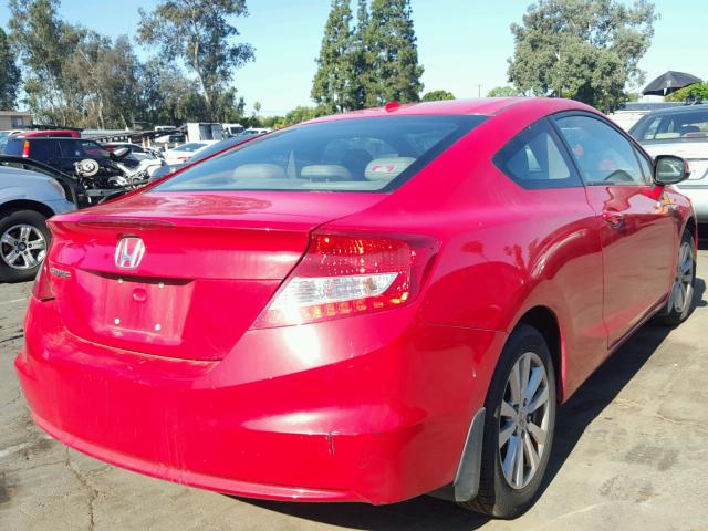 2HGFG3B06CH526283 - 2012 HONDA CIVIC EXL RED photo 4