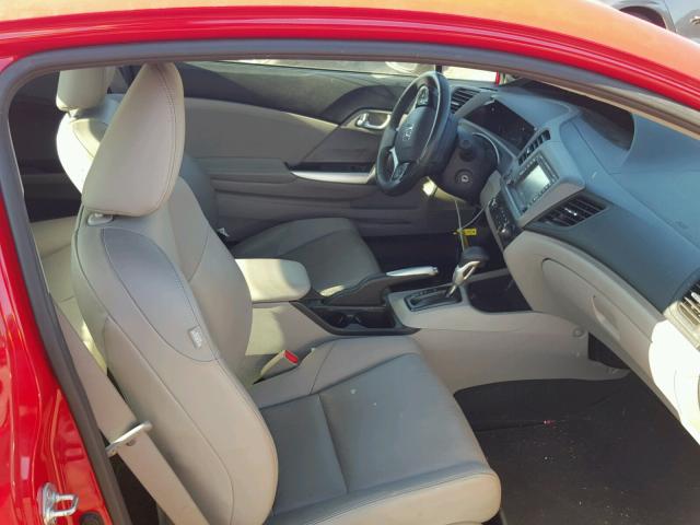 2HGFG3B06CH526283 - 2012 HONDA CIVIC EXL RED photo 5