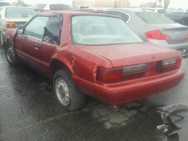 1FACP40M7PF144547 - 1993 FORD MUSTANG LX RED photo 3