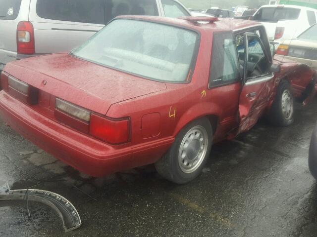 1FACP40M7PF144547 - 1993 FORD MUSTANG LX RED photo 4