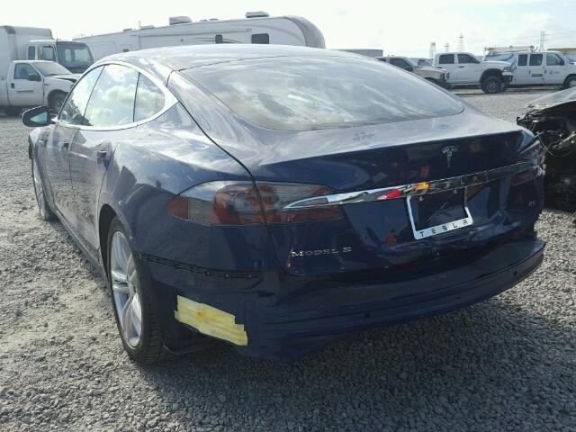 5YJSA1H19FF081616 - 2015 TESLA MODEL S 85 BLUE photo 3