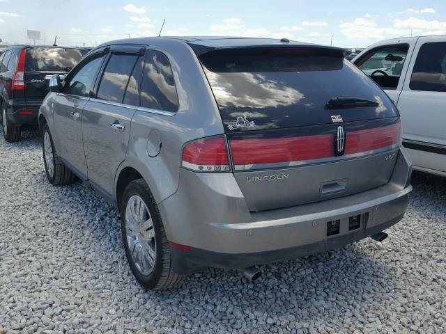 2LMDU68C28BJ11926 - 2008 LINCOLN MKX GRAY photo 3