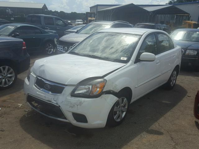 KNADH4A30A6647441 - 2010 KIA RIO LX WHITE photo 2