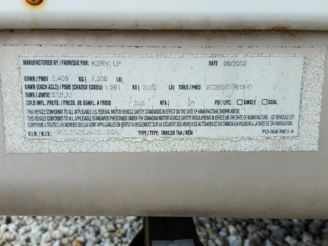 4EZTP322598093555 - 2009 SPRE CAMPER WHITE photo 10