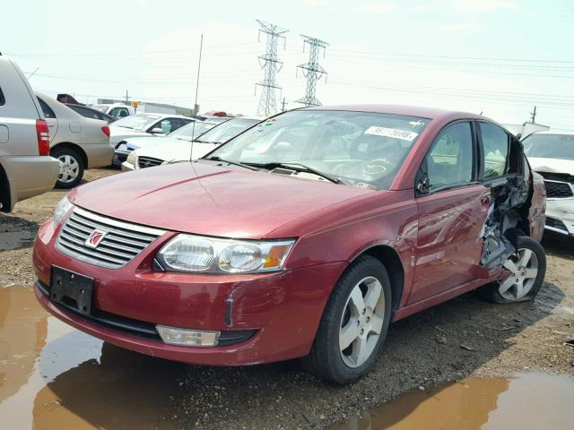 1G8AL58F07Z181070 - 2007 SATURN ION LEVEL RED photo 2