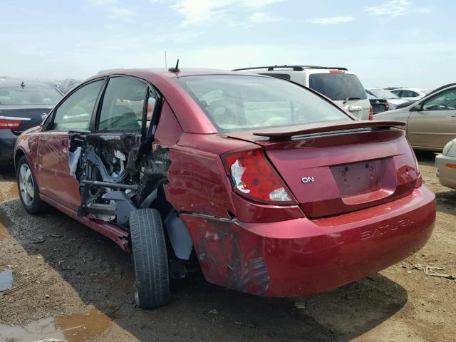 1G8AL58F07Z181070 - 2007 SATURN ION LEVEL RED photo 3