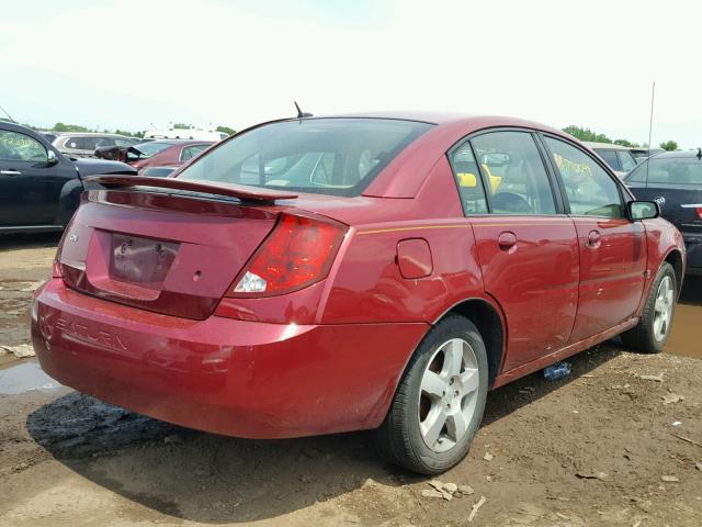 1G8AL58F07Z181070 - 2007 SATURN ION LEVEL RED photo 4