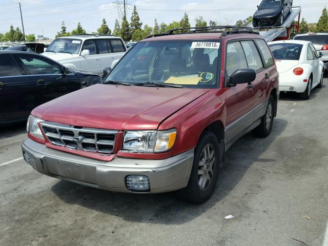 JF1SF6559YH727879 - 2000 SUBARU FORESTER S RED photo 2