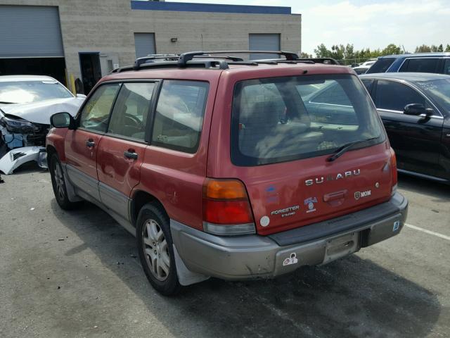 JF1SF6559YH727879 - 2000 SUBARU FORESTER S RED photo 3