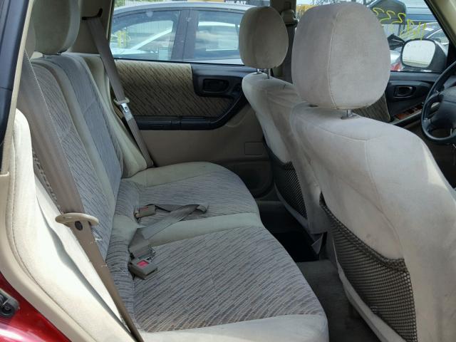 JF1SF6559YH727879 - 2000 SUBARU FORESTER S RED photo 6