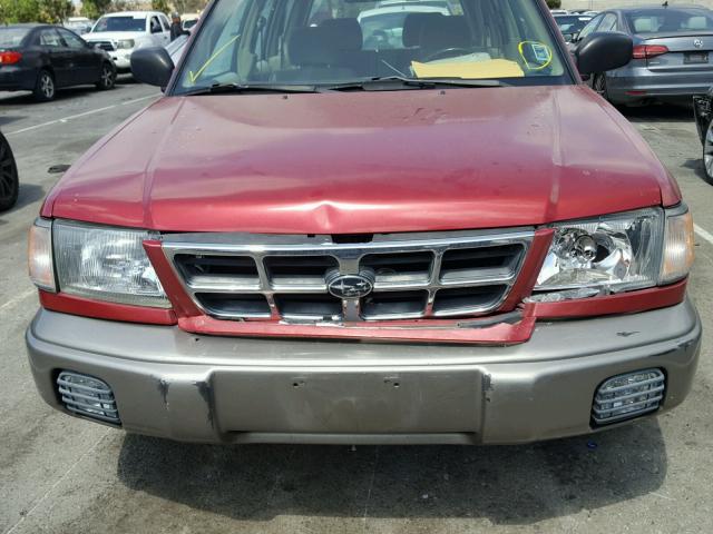 JF1SF6559YH727879 - 2000 SUBARU FORESTER S RED photo 9