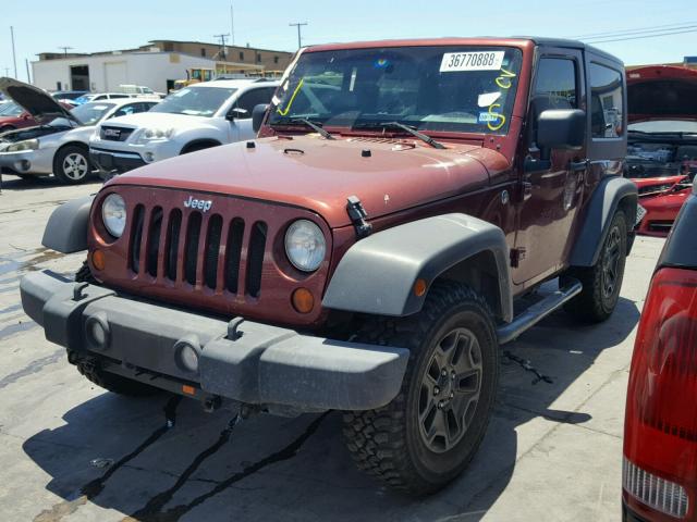 1J4AA2D10AL103493 - 2010 JEEP WRANGLER S BURGUNDY photo 2