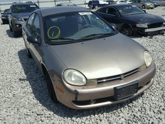 1B3ES46C2YD597828 - 2000 DODGE NEON BASE TAN photo 1