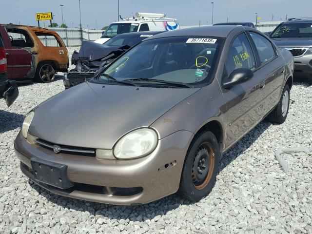 1B3ES46C2YD597828 - 2000 DODGE NEON BASE TAN photo 2