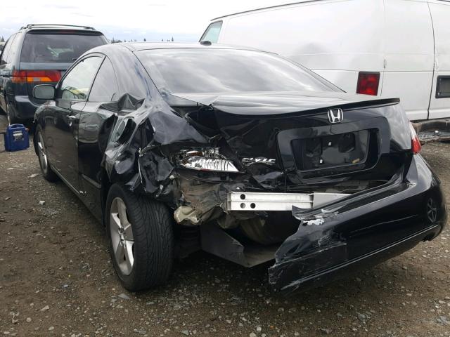2HGFG12918H546693 - 2008 HONDA CIVIC EXL 黑色 照片 3