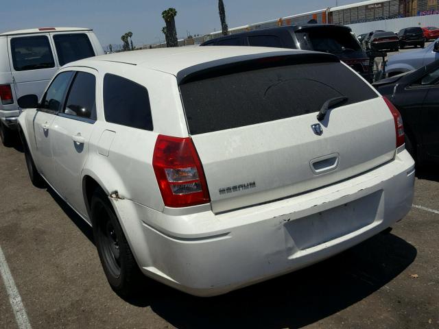 2D4FV47T87H780311 - 2007 DODGE MAGNUM SE WHITE photo 3