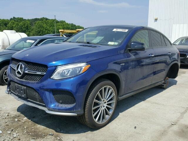 4JGED6EB5HA083241 - 2017 MERCEDES-BENZ GLE COUPE BLUE photo 2