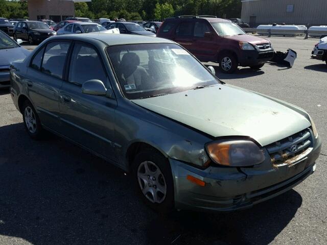 KMHCG45C54U518666 - 2004 HYUNDAI ACCENT GL GREEN photo 1