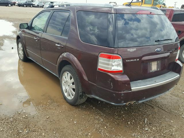 1FMDK03W99GA05094 - 2009 FORD TAURUS X L MAROON photo 3