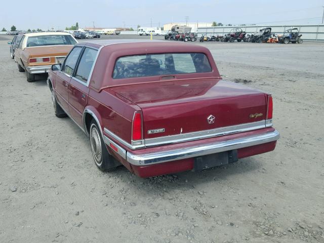 1C3BC6636KD403792 - 1989 CHRYSLER NEW YORKER 栗色 照片 3