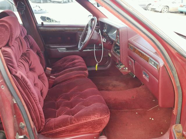 1C3BC6636KD403792 - 1989 CHRYSLER NEW YORKER MAROON photo 5