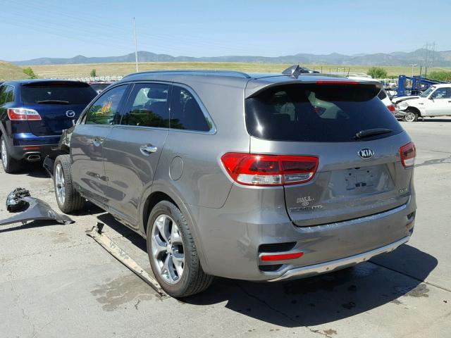 5XYPKDA55HG256831 - 2017 KIA SORENTO SX SILVER photo 3