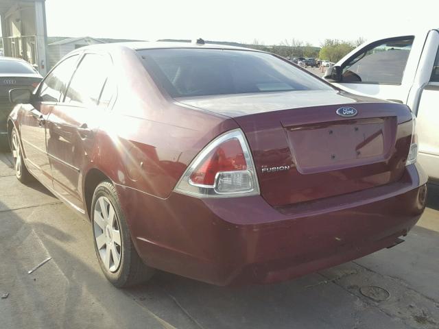 3FAHP06Z67R277529 - 2007 FORD FUSION S RED photo 3