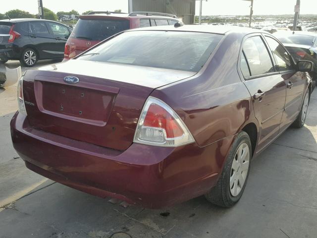 3FAHP06Z67R277529 - 2007 FORD FUSION S RED photo 4