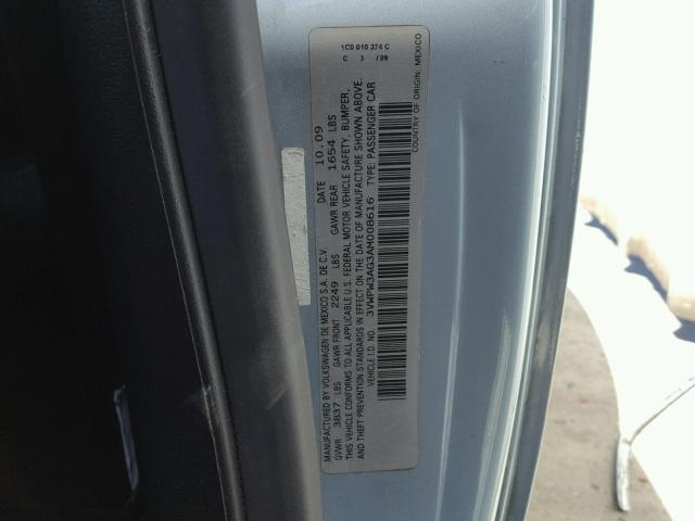 3VWPW3AG3AM008616 - 2010 VOLKSWAGEN NEW BEETLE 蓝色 照片 10