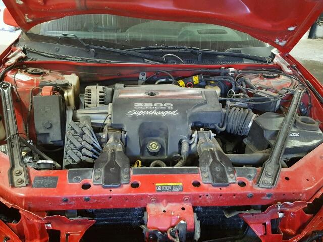 1G2WR52122F186101 - 2002 PONTIAC GRAND PRIX RED photo 7