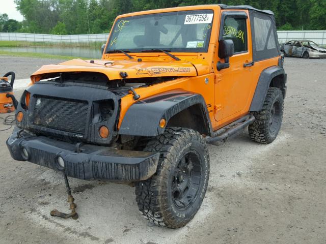 1C4AJWAGXCL154668 - 2012 JEEP WRANGLER S ORANGE photo 2