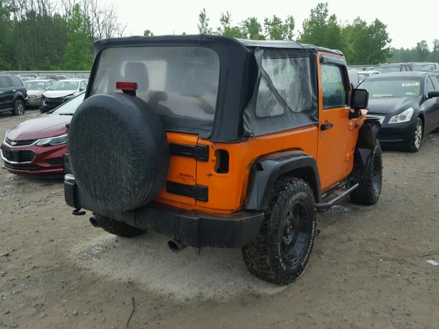 1C4AJWAGXCL154668 - 2012 JEEP WRANGLER S ORANGE photo 4