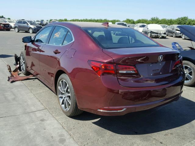 19UUB2F55GA010975 - 2016 ACURA TLX TECH MAROON photo 3