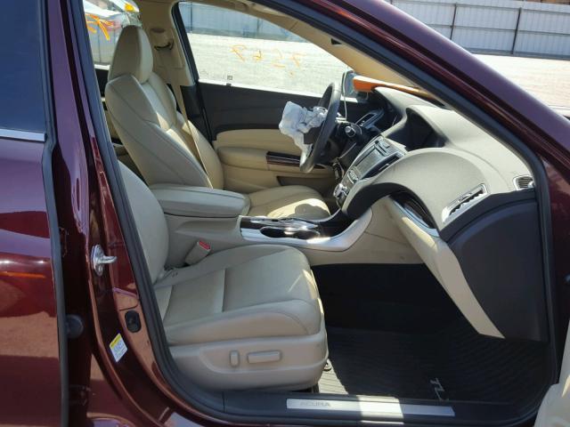 19UUB2F55GA010975 - 2016 ACURA TLX TECH MAROON photo 5