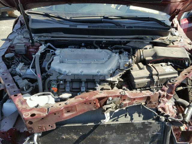 19UUB2F55GA010975 - 2016 ACURA TLX TECH MAROON photo 7