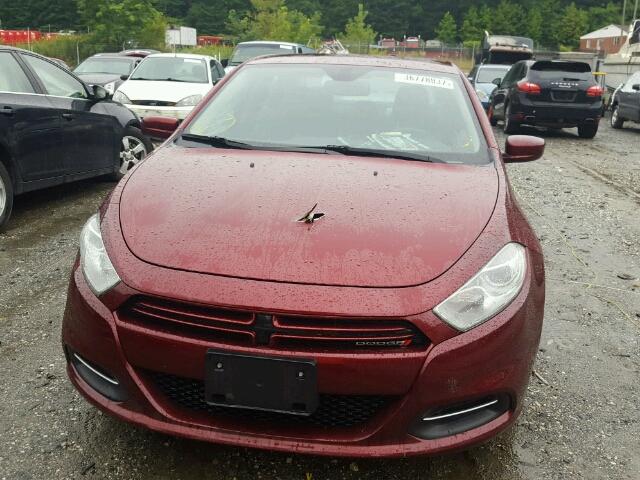 1C3CDFAAXFD298946 - 2015 DODGE DART SE RED photo 9