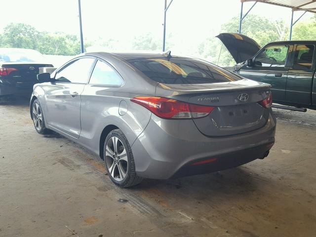 KMHDH6AE0DU008892 - 2013 HYUNDAI ELANTRA CO SILVER photo 3