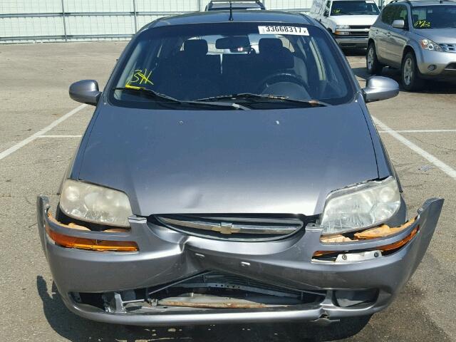 KL1TD66608B021681 - 2008 CHEVROLET AVEO/LS GRAY photo 9