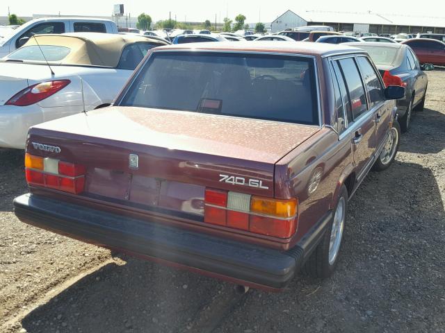 YV1FX884XK2333402 - 1989 VOLVO 740 GL MAROON photo 4