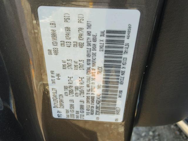 3D3KU28C14G214141 - 2004 DODGE RAM 2500 S GRAY photo 10