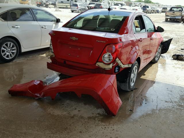 1G1JA5SHXG4151361 - 2016 CHEVROLET SONIC LS RED photo 4