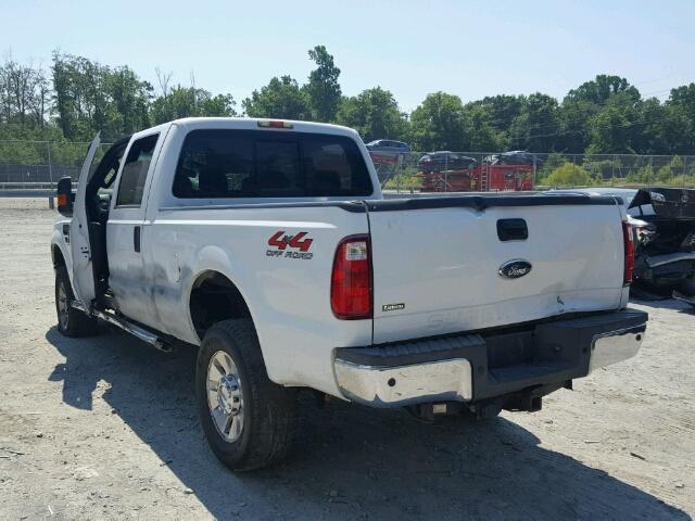 1FTWW31589EA54523 - 2009 FORD F350 SUPER WHITE photo 3