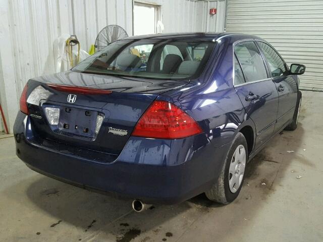 3HGCM56417G706877 - 2007 HONDA ACCORD LX BLUE photo 4