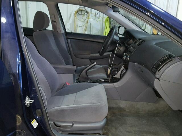 3HGCM56417G706877 - 2007 HONDA ACCORD LX BLUE photo 5