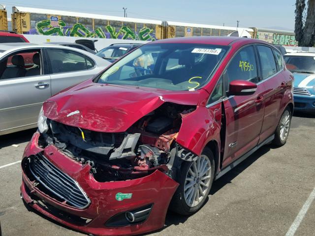 1FADP5CU1GL102379 - 2016 FORD C-MAX PREM RED photo 2