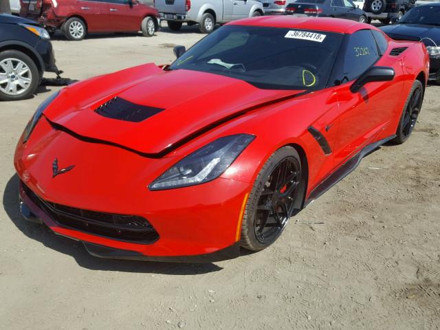 1G1YG2D72G5126223 - 2016 CHEVROLET CORVETTE S RED photo 2