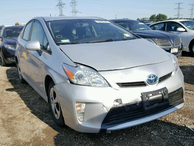 JTDKN3DU8F0425256 - 2015 TOYOTA PRIUS SILVER photo 1