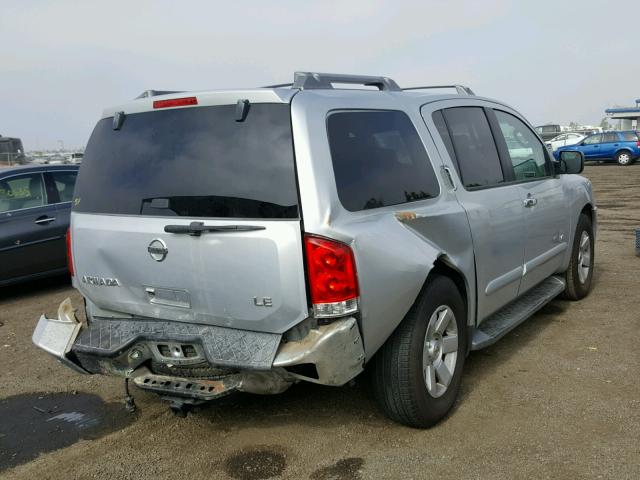 5N1AA08B25N731073 - 2005 NISSAN ARMADA SE SILVER photo 4