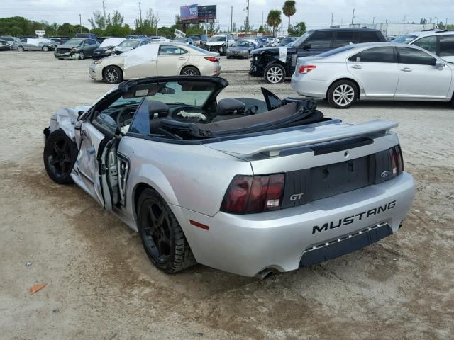 1FAFP45XX4F164948 - 2004 FORD MUSTANG GT SILVER photo 3