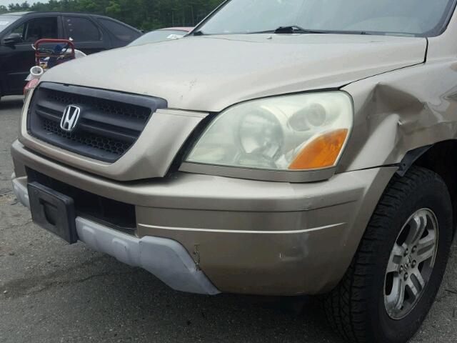 5FNYF18455B065241 - 2005 HONDA PILOT EX GOLD photo 9